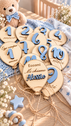 Baby Milestones - Segna mesi in Legno