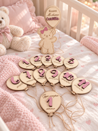 Baby Milestones - Segna mesi in Legno