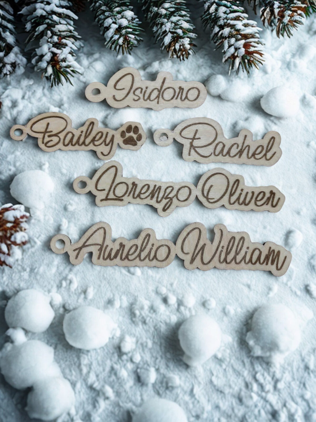 Segnaposto in Legno Inciso