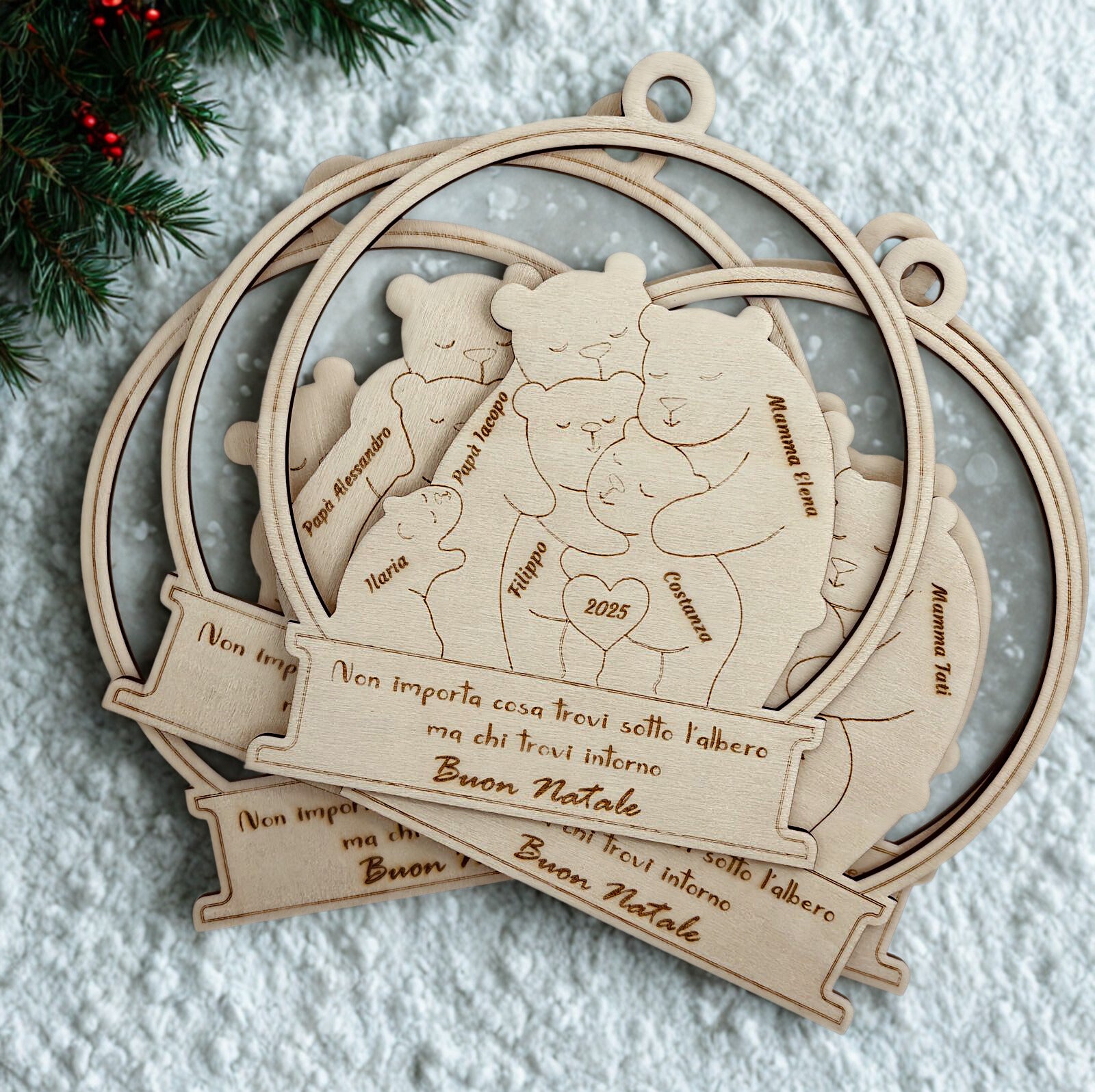 Medaglione in Legno Famiglia